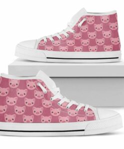 Pink Pig Pattern Canvas Shoes