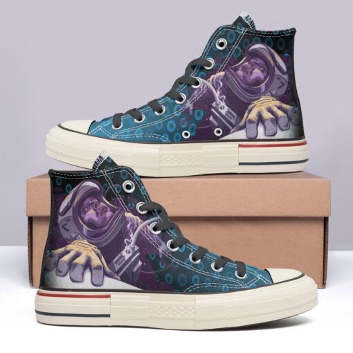 Astronaut Across The Galaxy High Top Canvas Shoes Special Edition