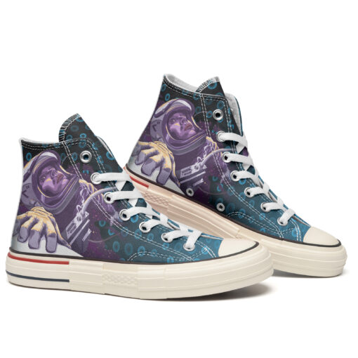 Astronaut Across The Galaxy High Top Canvas Shoes Special Edition