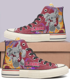 Alabama Crimson Tide High Top Canvas Shoes Special Edition