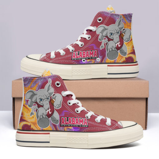 Alabama Crimson Tide High Top Canvas Shoes Special Edition