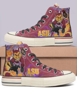 Arizona State Sun Devils High Top Canvas Shoes Special Edition