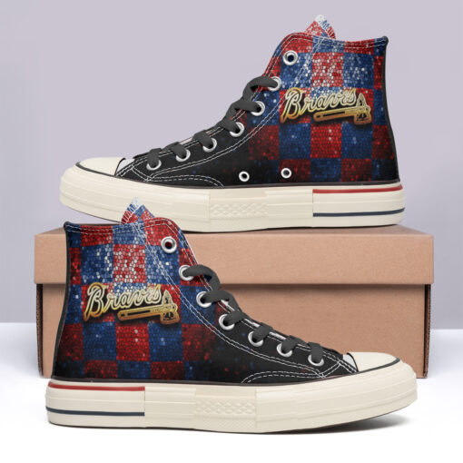 Atlanta Braves High Top Canvas Shoes Special Edition