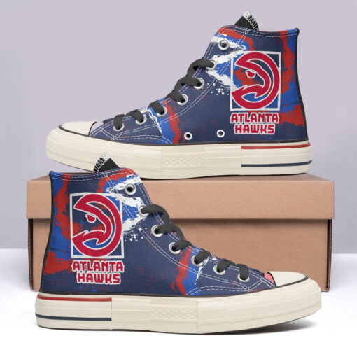 Atlanta Hawks High Top Canvas Shoes Special Edition