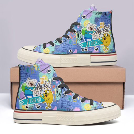 Aventure Time You Are My Best Friends High Top Canvas Shoes Special Edition