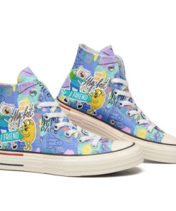 Aventure Time You Are My Best Friends High Top Canvas Shoes Special Edition