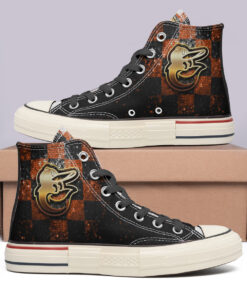 Baltimore Orioles High Top Canvas Shoes Special Edition