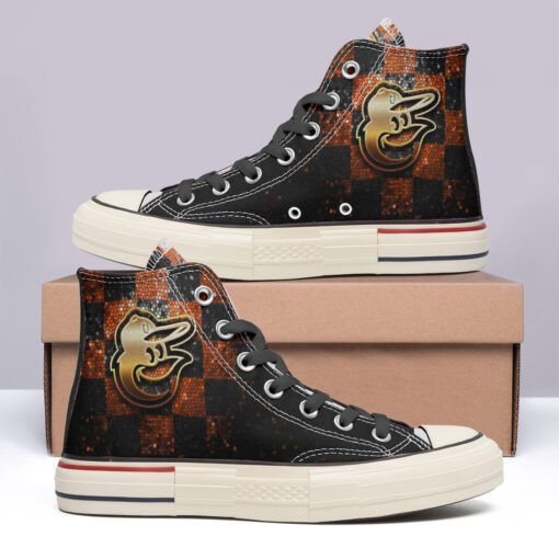 Baltimore Orioles High Top Canvas Shoes Special Edition