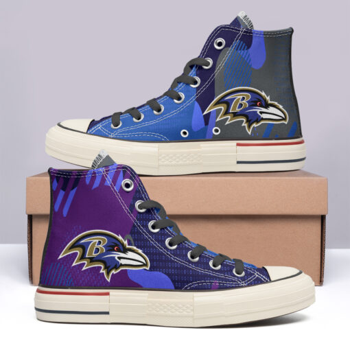 Baltimore Ravens High Top Canvas Shoes Special Edition