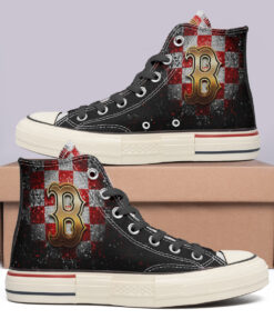 Boston Red Sox High Top Canvas Shoes Special Edition