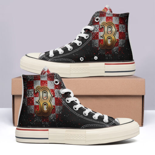 Boston Red Sox High Top Canvas Shoes Special Edition