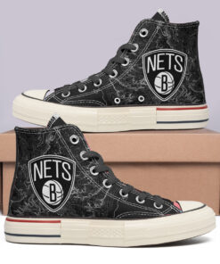 Brooklyn Nets High Top Canvas Shoes Special Edition