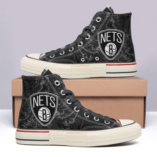 Brooklyn Nets High Top Canvas Shoes Special Edition