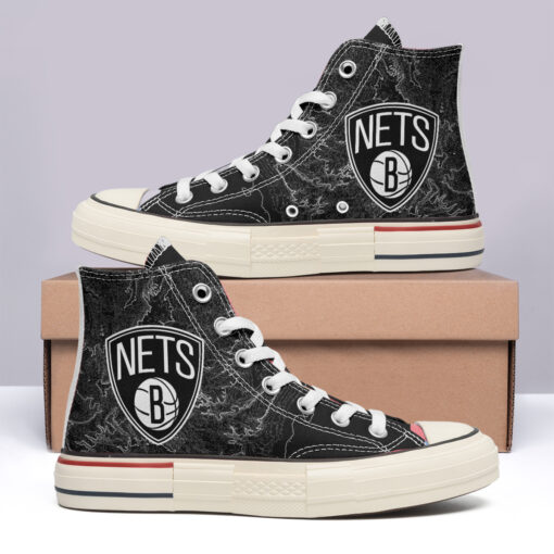 Brooklyn Nets High Top Canvas Shoes Special Edition