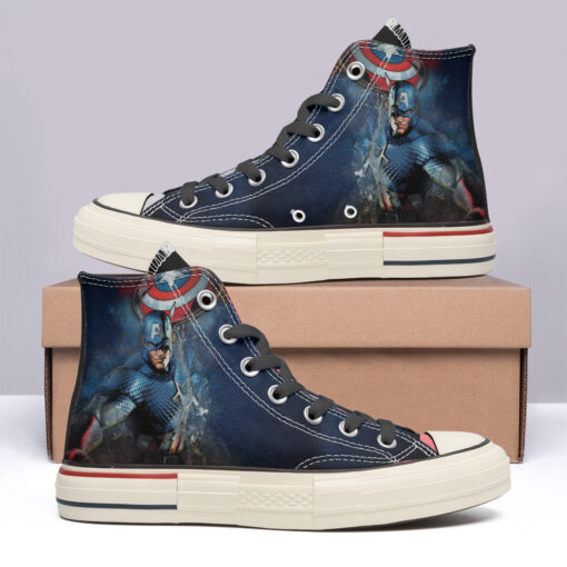 Captian America High Top Canvas Shoes Special Edition