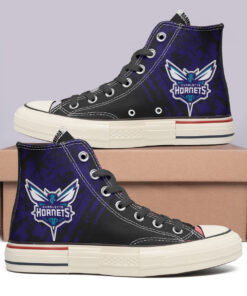 Charlotte Hornets High Top Canvas Shoes Special Edition