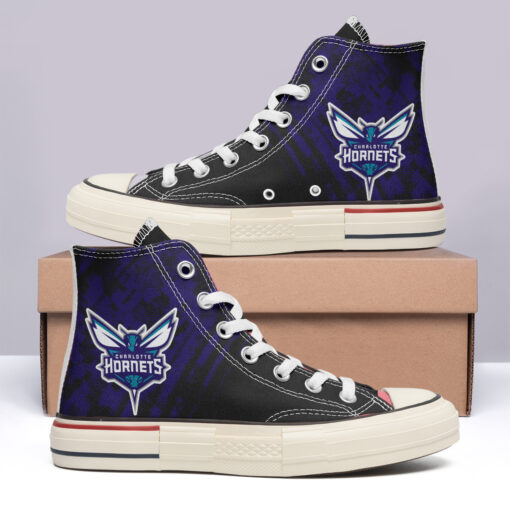 Charlotte Hornets High Top Canvas Shoes Special Edition