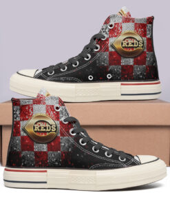 Cincinnati Reds High Top Canvas Shoes Special Edition