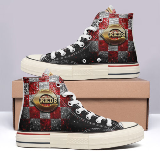 Cincinnati Reds High Top Canvas Shoes Special Edition