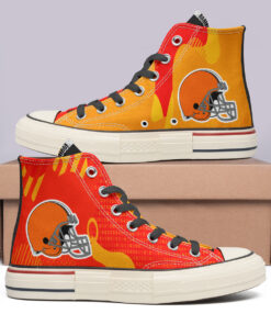 Cleveland Browns High Top Canvas Shoes Special Edition