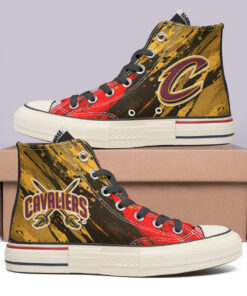 Cleveland Cavaliers High Top Canvas Shoes Special Edition