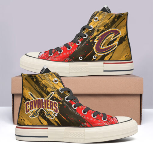 Cleveland Cavaliers High Top Canvas Shoes Special Edition