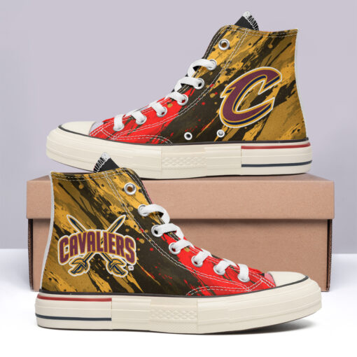 Cleveland Cavaliers High Top Canvas Shoes Special Edition