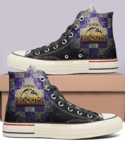 Colorado Rockies High Top Canvas Shoes Special Edition