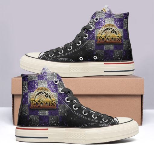 Colorado Rockies High Top Canvas Shoes Special Edition