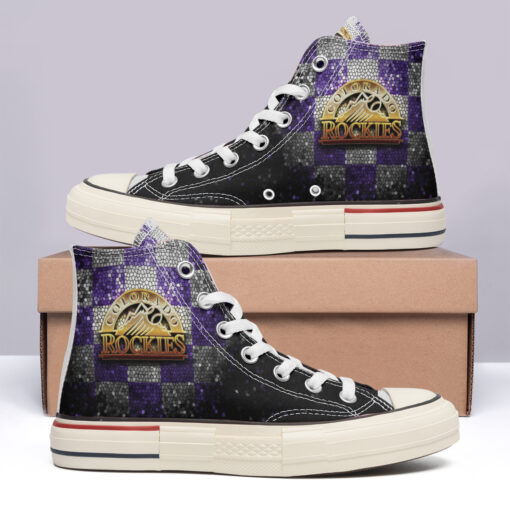 Colorado Rockies High Top Canvas Shoes Special Edition