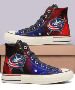 Columbus Blue Jackets High Top Canvas Shoes Special Edition