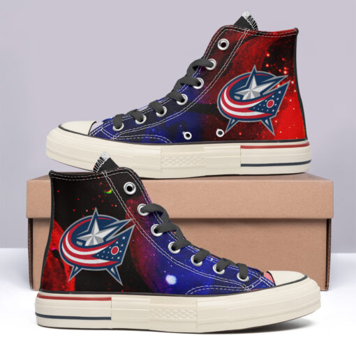 Columbus Blue Jackets High Top Canvas Shoes Special Edition