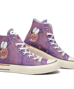 Courage The Cowardly Dog High Top Canvas Shoes Special Edition