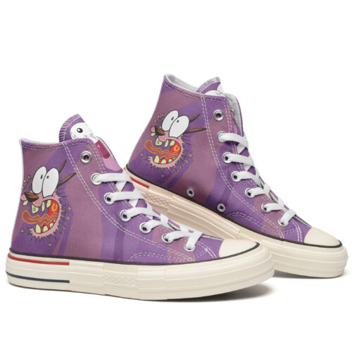 Courage The Cowardly Dog High Top Canvas Shoes Special Edition