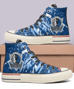 Dallas Mavericks High Top Canvas Shoes Special Edition