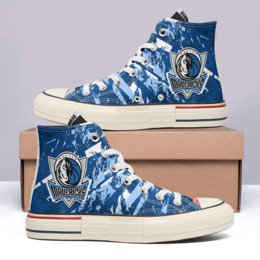 Dallas Mavericks High Top Canvas Shoes Special Edition