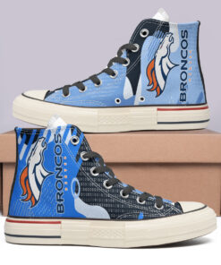 Denver Broncos High Top Canvas Shoes Special Edition