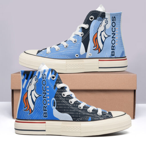 Denver Broncos High Top Canvas Shoes Special Edition