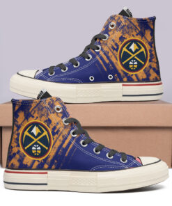 Denver Nuggets High Top Canvas Shoes Special Edition