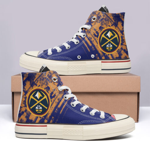 Denver Nuggets High Top Canvas Shoes Special Edition