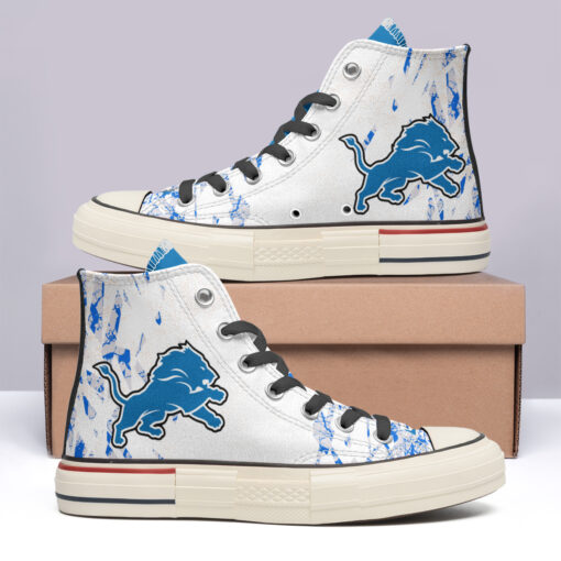 Detroit Lions High Top Canvas Shoes Special Edition