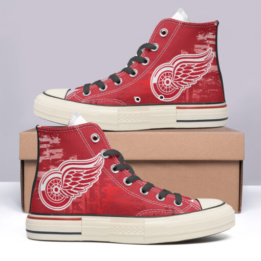 Detroit Red Wings High Top Canvas Shoes Special Edition