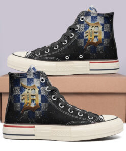 Detroit Tigers High Top Canvas Shoes Special Edition