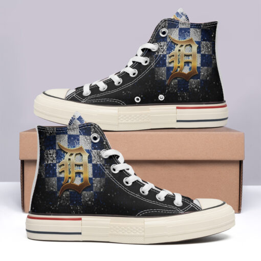 Detroit Tigers High Top Canvas Shoes Special Edition