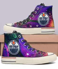 Edmonton Oilers High Top Canvas Shoes Special Edition