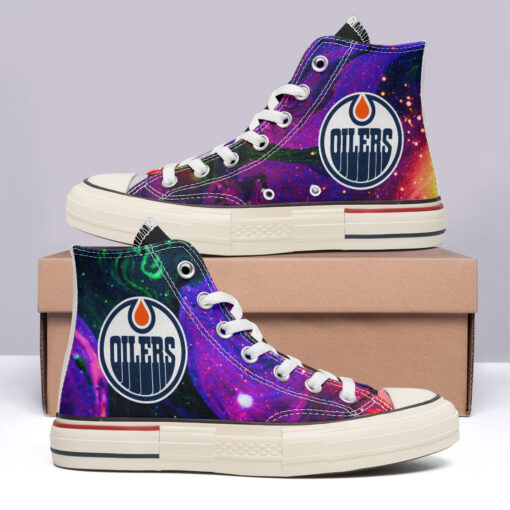 Edmonton Oilers High Top Canvas Shoes Special Edition