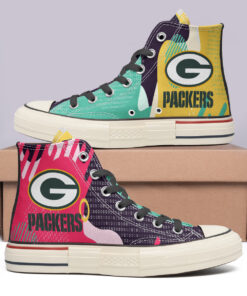 Green Bay Packers High Top Canvas Shoes Special Edition