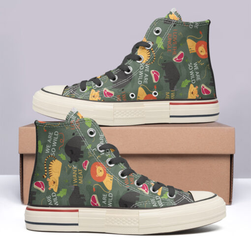 I Love The Jungle High Top Canvas Shoes Special Edition