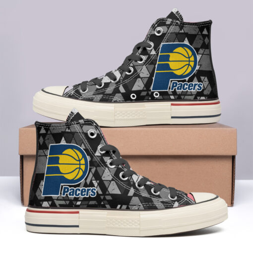 Indiana Pacers High Top Canvas Shoes Special Edition