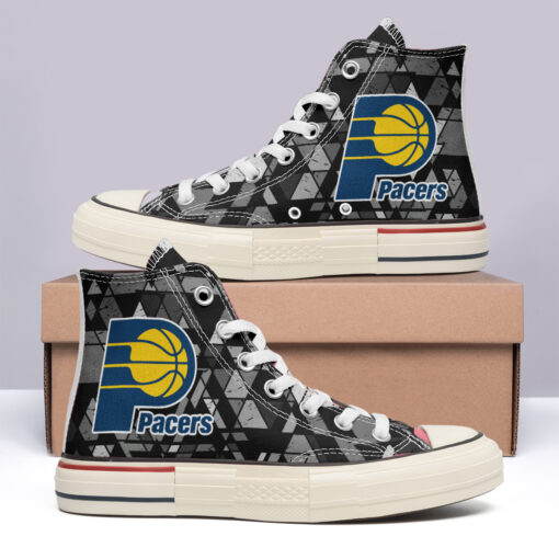 Indiana Pacers High Top Canvas Shoes Special Edition